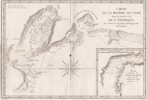 Carte de La Riviere de Cook, dans la partie N.O. de l'Amerique
Plan du Havre de Samganoodha dan l'Isle de Oonalaska